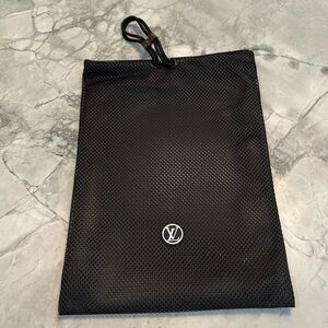 Louis Vuitton Mesh Drawstring Bag w Logo NEW